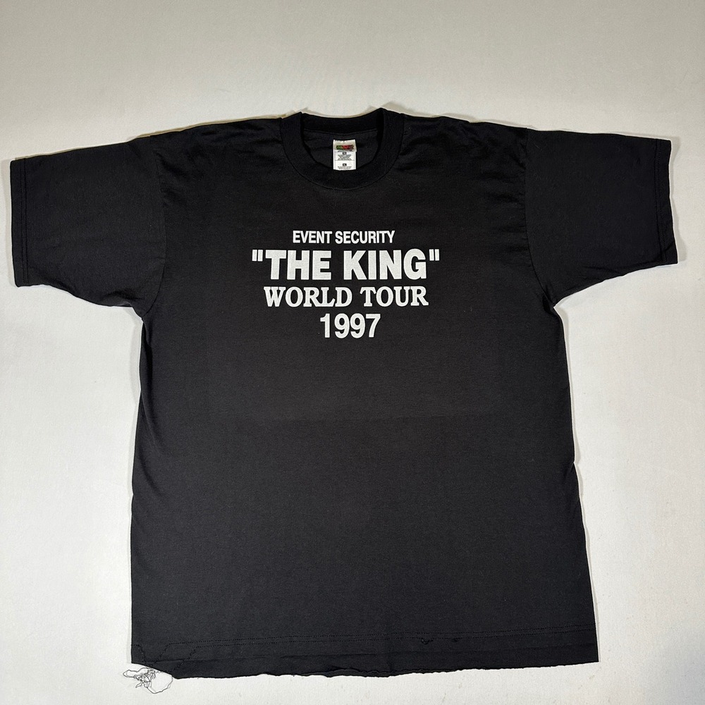97 The King World Tour Shirt Men XL Event Security Black Michael Jackson BB KING
